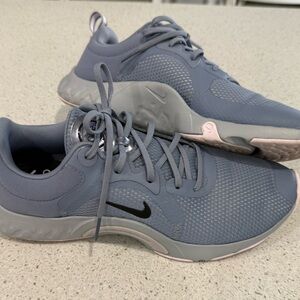 Nike Women's Slate Blue and Light Gray Sneakers